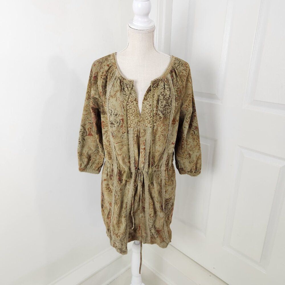Ralph Lauren Denim & Supply Dress Womens M Corduroy Paisley Peasant Cottage Boho - Picture 16 of 16